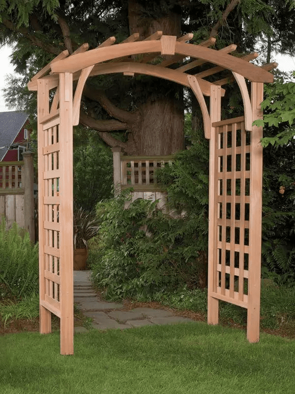 A wooden arbor